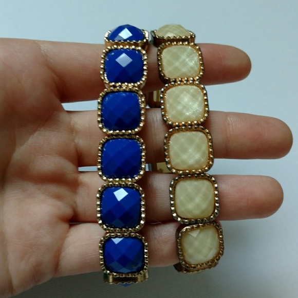 Francesca's Collections Jewelry - Set of two square stone bracelets